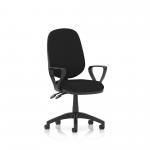 Luna II Lever Task Operator Chair Black With Loop Arms KC0448