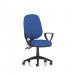 Luna II Lever Task Operator Chair Blue With Loop Arms KC0449