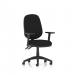 Luna II Lever Task Operator Chair Black With Height Adjustable Arms KC0451
