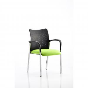 Academy Visitor With Arms Nylon Back Bespoke Colour Seat Myrrh Green