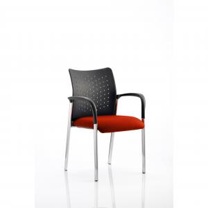 Academy Visitor With Arms Nylon Back Bespoke Colour Seat Tabasco
