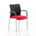 Academy Visitor With Arms Black Fabric Back Bespoke Colour Seat Bergamot Cherry KCUP0025