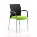 Academy Visitor With Arms Black Fabric Back Bespoke Colour Seat Myrrh Green KCUP0026