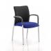 Academy Visitor With Arms Black Fabric Back Bespoke Colour Seat Stevia Blue KCUP0027