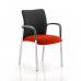 Academy Visitor With Arms Black Fabric Back Bespoke Colour Seat Tabasco Orange KCUP0028