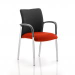 Academy Black Fabric Back Bespoke Colour Seat With Arms Tabasco Orange KCUP0028