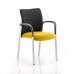 Academy Visitor With Arms Black Fabric Back Bespoke Colour Seat Senna Yellow KCUP0029