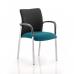 Academy Visitor With Arms Black Fabric Back Bespoke Colour Seat Maringa Teal KCUP0031