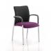 Academy Visitor With Arms Black Fabric Back Bespoke Colour Seat Tansy Purple KCUP0032