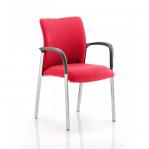 In this photograph, the Dynamic Visitors Academy visitor can be seen sitting comfortably in a bespoke colour back and seat. Their arms rest naturally on the armrests, adding to their relaxed pose. The Bergamot Cherry shade gives a pop of color to the room, creating a welcoming atmosphere.