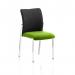 Academy Visitor Without Arms Black Fabric Back Bespoke Colour Seat Myrrh Green KCUP0042