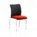 Academy Visitor Without Arms Black Fabric Back Bespoke Colour Seat Tabasco Orange KCUP0044