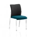 Academy Black Fabric Back Bespoke Colour Seat Without Arms Maringa Teal KCUP0047