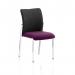 Academy Visitor Without Arms Black Fabric Back Bespoke Colour Seat Tansy Purple KCUP0048