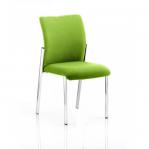 In the picture, a dynamic visitor without arms is seen sitting on a bespoke color back and seat, surrounded by a vibrant myrrh green backdrop. The scene exudes a sense of inclusivity and comfort, with the visitor being welcomed into the space.