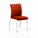 In the photo, we see a dynamic visitor at the Visitors Academy. They have no arms and are sitting on a bespoke colour back and seat in a vibrant tabasco orange. This unique visitor, identified as KCUP0052, adds a bright pop of color to the space.