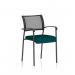 Brunswick Black Frame With Arms Bespoke Colour Seat Maringa Teal KCUP0071