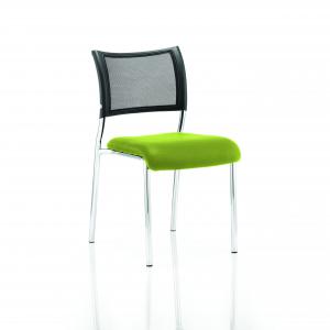 Brunswick Chrome Frame Without Arms Bespoke Colour Seat Myrrh Green