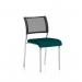 Brunswick Chrome Frame Without Arms Bespoke Colour Seat Maringa Teal KCUP0095