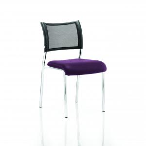 Brunswick Chrome Frame Without Arms Bespoke Colour Seat Tansy Purple