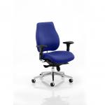 This image features the Chiro Plus Bespoke Colour Back and Seat chair in Stevia Blue. The dynamic posture seating promotes good posture and comfort.