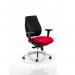 The image shows a dynamic posture seating with a bespoke colour seat in bergamot cherry. The seat is designed with the highest levels of comfort and functionality, featuring a sleek and modern design. The dynamic seating promotes proper posture and tension relief for the user.