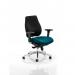 The photograph shows a dynamic posture seating chiro in a beautiful maringa teal color. The bespoke color seat adds a unique touch to the chair, making it stand out in any office or workspace. The design is sleek and modern, providing both comfort and style.