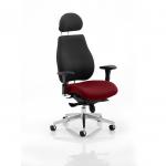 The Dynamic Posture Seating Chiro Plus Ultimate Bespoke Colour Seat in Ginseng and Chilli has a sleek and modern design with a supportive cushion and adjustable features for maximum comfort. Its vibrant colors add a touch of personality to any space.