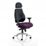 The photo showcases a vibrant purple cushioned seat, designed with a dynamic posture seating feature. The bespoke color and design of the Chiro Plus Ultimate provide ultimate comfort and support. #DynamicPostureSeating #TansyPurple #UltimateBespokeDesign