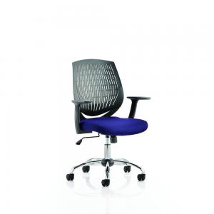 Dura With Arms Black Back Bespoke Colour Seat Stevia Blue KCUP0203