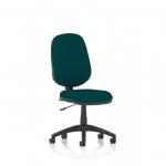 The image features a sleek and modern general desk chair, with a dynamic design and Eclipse Plus I lever for adjustable comfort. The back and seat are a vibrant Maringa Teal color, customizable to suit any workspace.