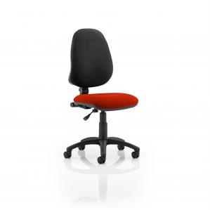 Eclipse Plus I Lever Task Operator Chair Bespoke Colour Seat Tabasco