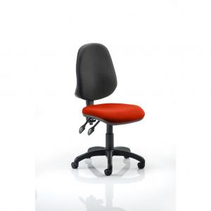 Eclipse Plus II Lever Task Operator Chair Bespoke Colour Seat Tabasco