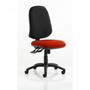 Eclipse Plus XL Lever Task Operator Chair Bespoke Colour Seat Tabasco