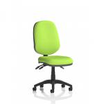 This picture features a set of dynamic, general desk chairs, the Eclipse Plus III Lever Task Operator Chair, with a bespoke colour back and seat in a beautiful shade of myrrh green. These chairs are perfect for any workspace that values both aesthetic and comfort.