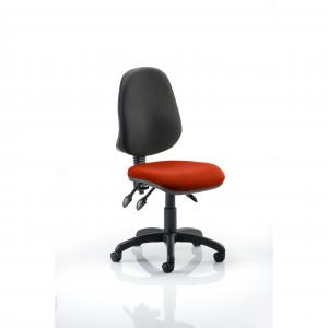 Eclipse Plus III Lever Task Operator Chair Bespoke Colour Seat Tabasco