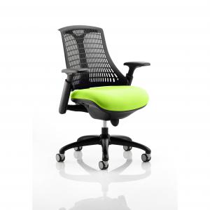 Flex Task Operator Chair Black Frame Black Back Bespoke Colour Seat