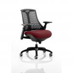 Flex Task Operator Chair Black Frame Black Back Bespoke Colour Seat Ginseng Chilli KCUP0286