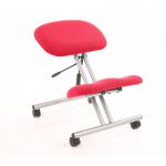Kneeling Stool Silver Frame Bespoke Colour Bergamot Cherry KCUP0321