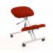 Kneeling Stool Silver Frame Bespoke Colour Tabasco Orange KCUP0324