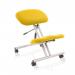 Kneeling Stool Silver Frame Bespoke Colour Senna Yellow KCUP0325