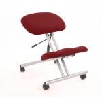 Kneeling Stool Silver Frame Bespoke Colour Ginseng Chilli KCUP0326