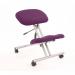 Kneeling Stool Silver Frame Bespoke Colour Tansy Purple KCUP0328