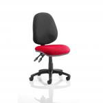 Luna II Lever Task Operator Chair Bespoke Colour Seat Post Box Red KCUP0345