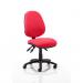 Luna III Lever Task Operator Chair Bespoke Colour Post Box Red KCUP0353