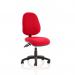 Luna III Lever Task Operator Chair Bespoke Colour Post Box Red KCUP0353