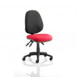 Luna III Lever Task Operator Chair Bespoke Colour Seat Post Box Red KCUP0361