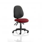 Luna III Lever Task Operator Chair Bespoke Colour Seat Ginseng Chilli KCUP0366