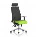 Onyx Ergo Posture Chair With Height Adjustable Arms With Headrest Bespoke Colour Seat Myrrh Green KCUP0418