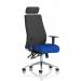 Onyx Ergo Posture Chair With Height Adjustable Arms With Headrest Bespoke Colour Seat Stevia Blue KCUP0419